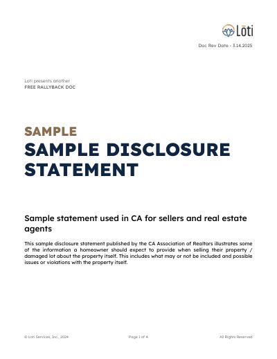 Sample Disclosure